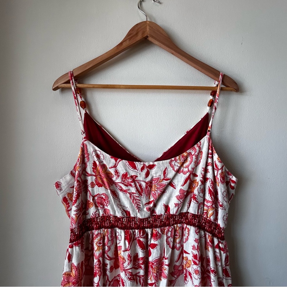 Rachel Zoe Linen Blend Floral Boho Maxi Dress XL - Picture 10 of 16